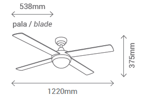 Schéma stropní ventilátor Sulion 075006 Cross WH