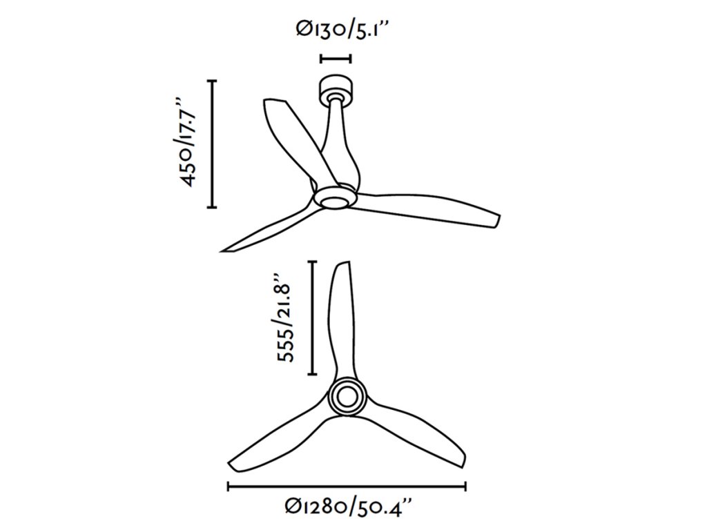 Schéma stropní ventilátor faro 32020 mini eterfan