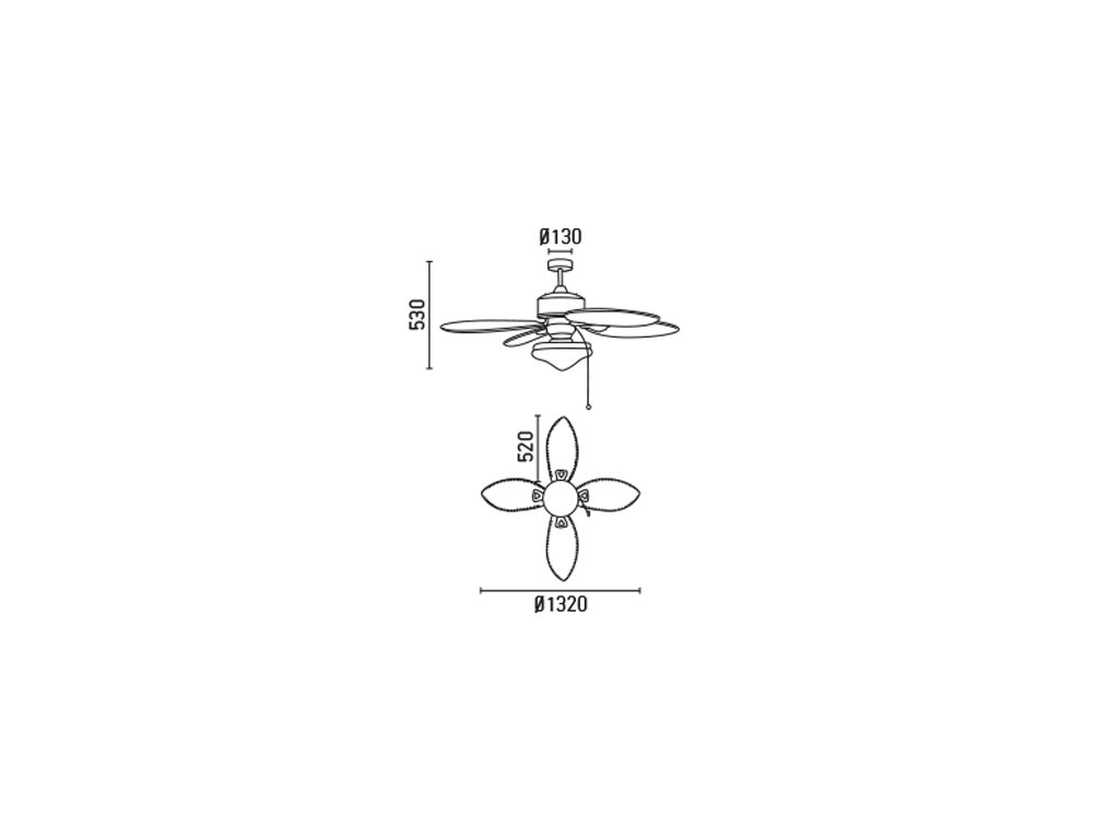 Schéma stropní ventilátor faro 33019 lombok