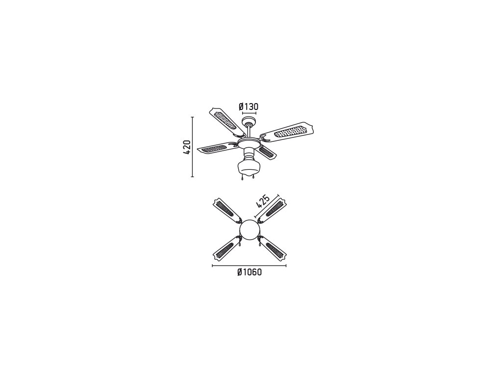 Schéma stropní ventilátor faro 33121 aruba