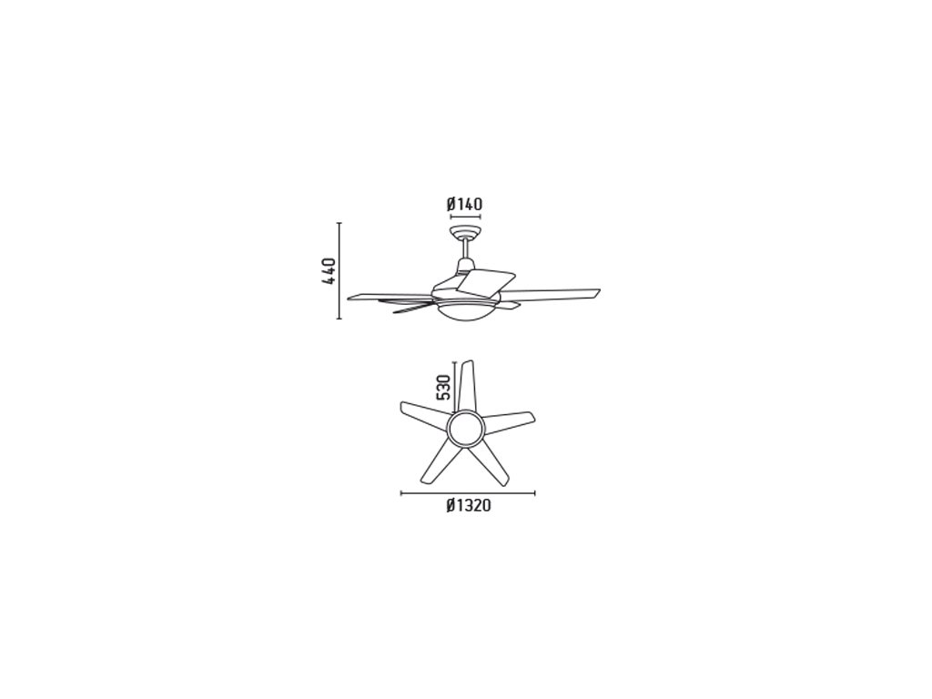 Schéma stropní ventilátor faro 33136 ovni