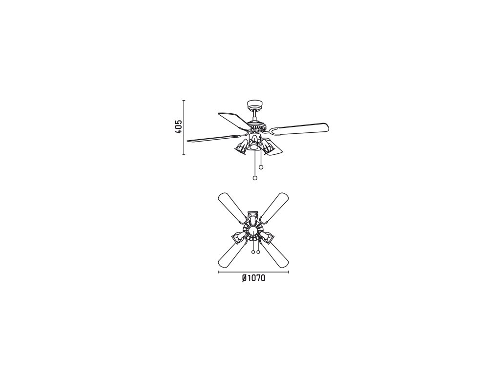 Schéma stropní ventilátor faro 33175 jaca