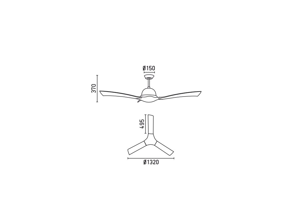 Schéma stropní ventilátor faro 33317 lakki