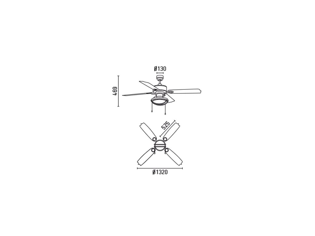 Schéma stropní ventilátor faro 33357 hierro