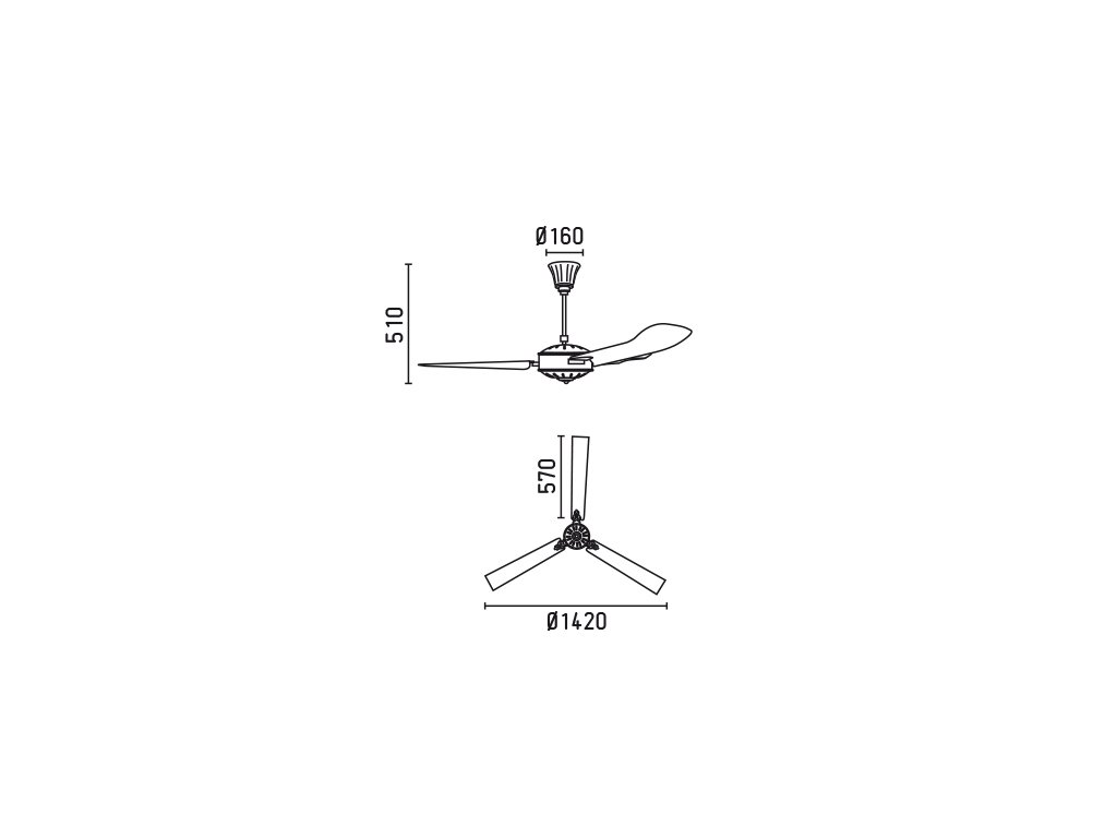 Schéma stropní ventilátor faro 33366 aoba