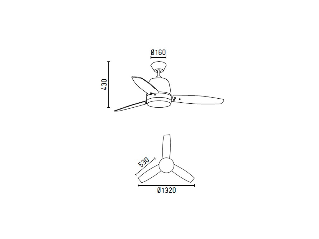 Schéma stropní ventilátor faro 33369 malta