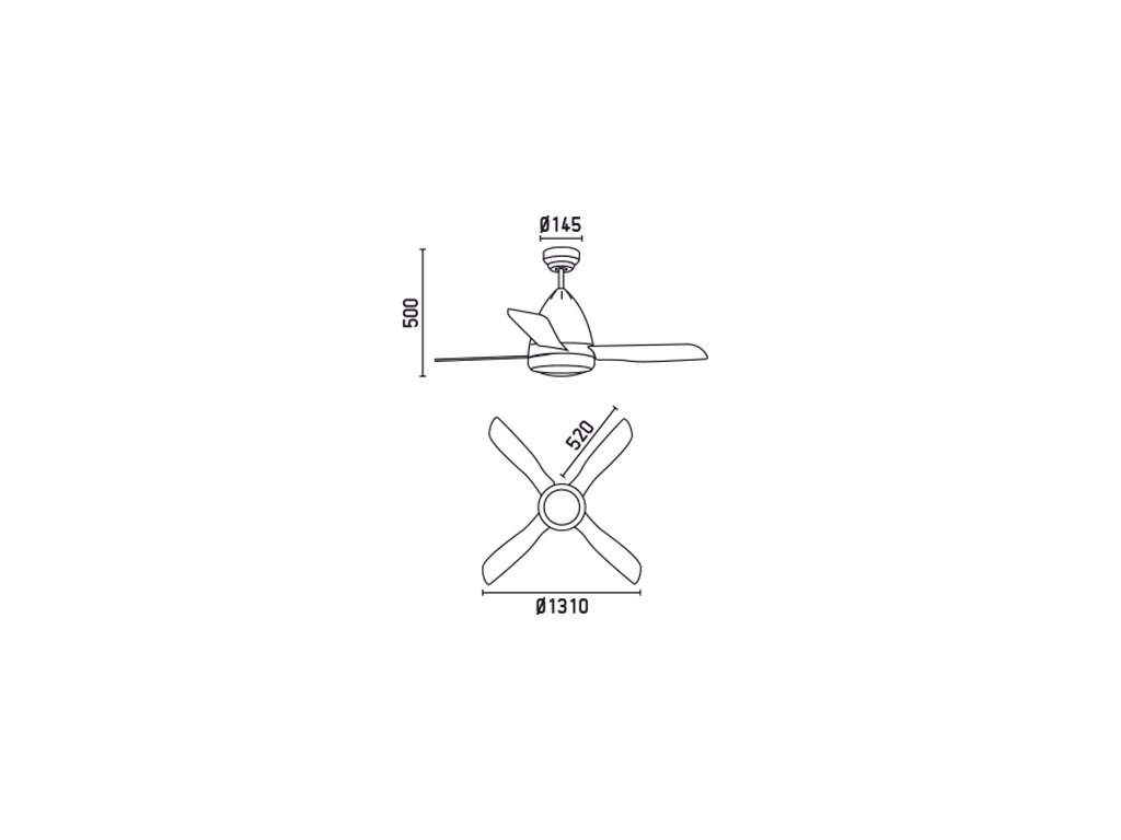 Schéma stropní ventilátor faro 33389 faretto