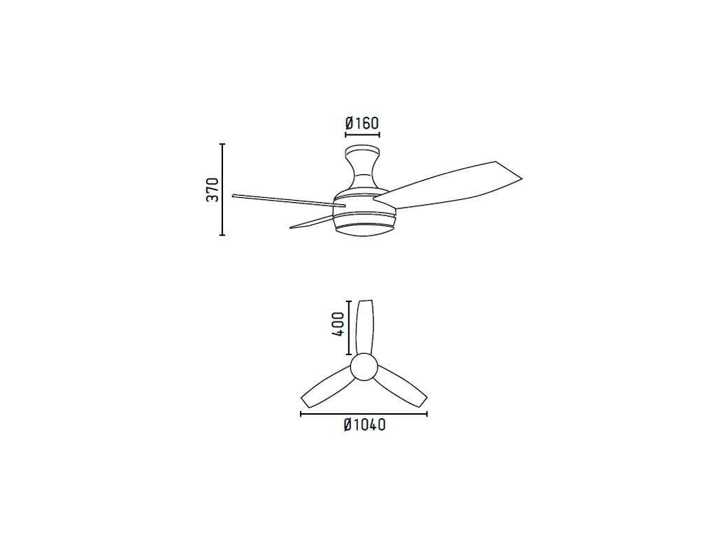 Schéma stropní ventilátor faro 33454 mini-ufo