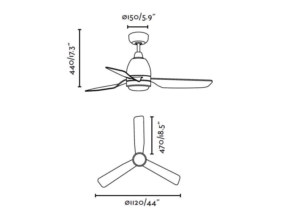 Schéma stropní ventilátor faro 33467 fogo