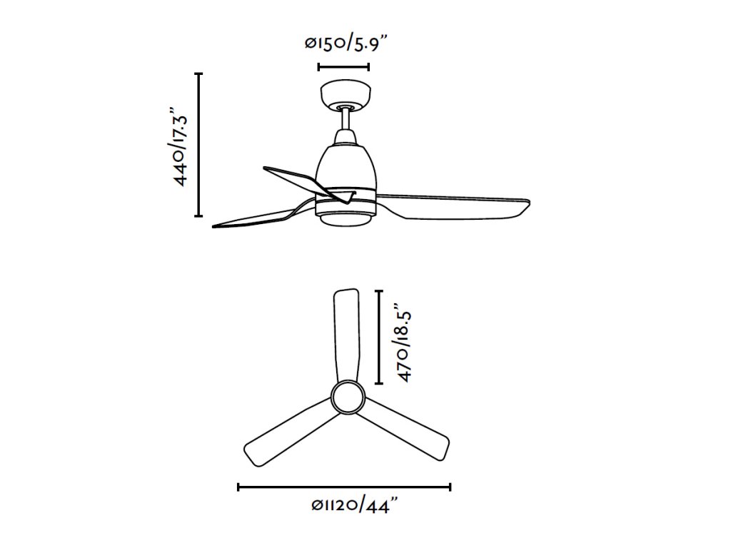 Schéma stropní ventilátor faro 33467 fogo