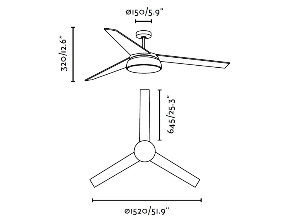 Schéma stropní ventilátor faro 33549 vulcano