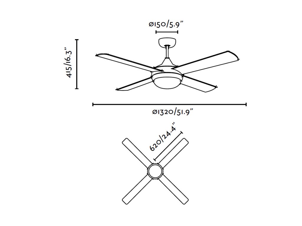 Schéma stropní ventilátor faro 33700 icaria