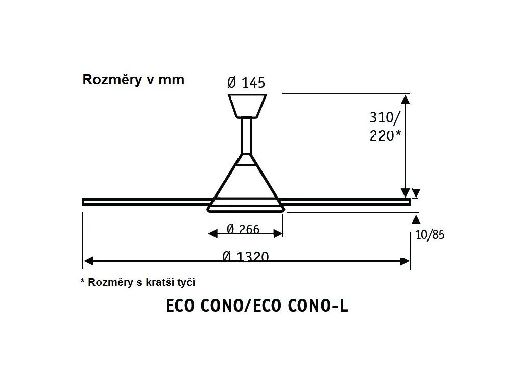 Schéma stropní ventilátor casafan 413227 ecocono