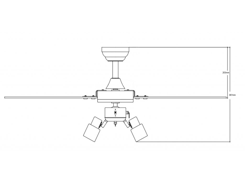 Schéma stropní ventilátor aireryder fn44444 cyrus