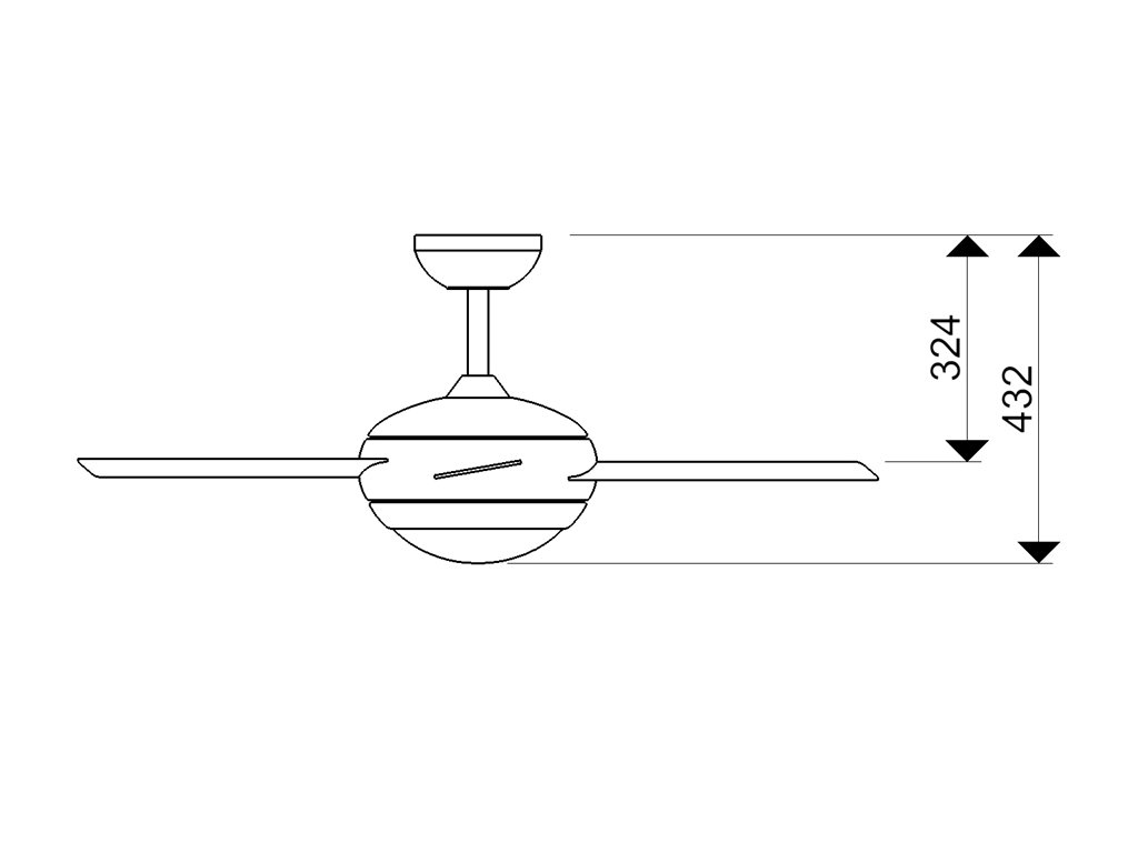 Schéma stropní ventilátor aireryder fn52217 fresco