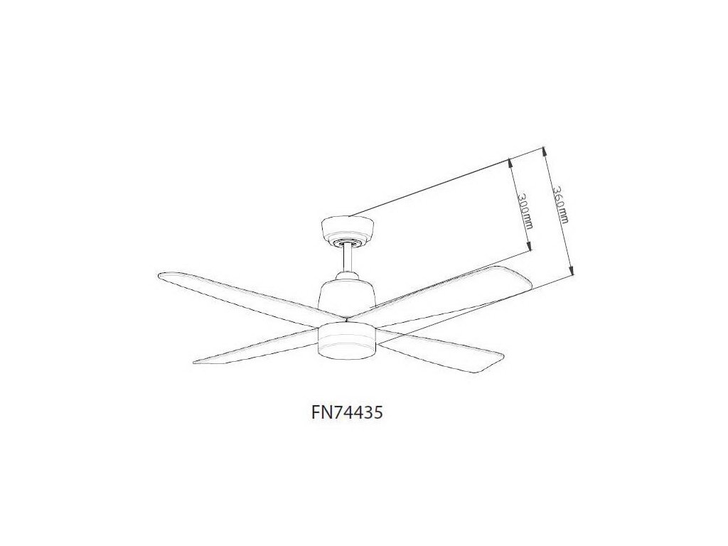 Schéma stropní ventilátor aireryder fn74435 stratus