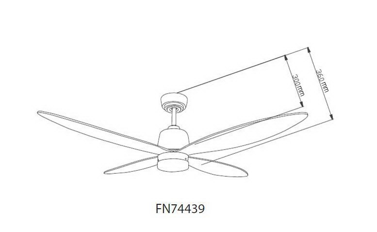 Schéma stropní ventilátor aireryder fn74439 stratus