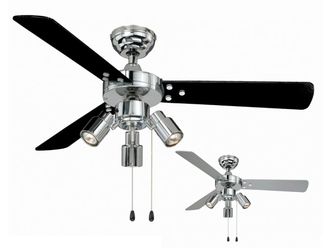 Stropní ventilátor AireRyder FN44444 Cyrus černý nebo stříbrný / chrom