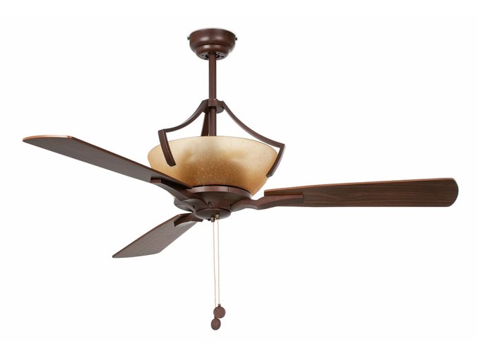 Stropní ventilátor se světlem FARO 33354 LEMAN tmavý ořech nebo rudý mahagon/tmavě hnědá