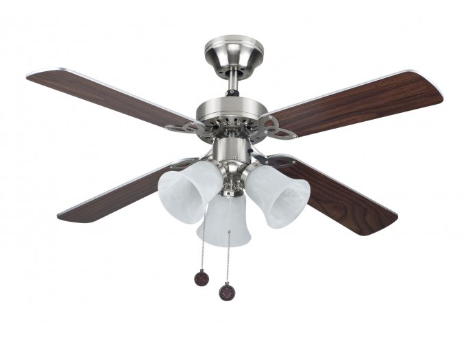 Sulion 075439 HORNET, šedá a wenge, stropní ventilátor se světlem