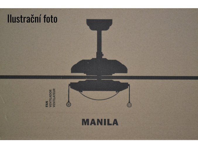 FARO 33190 MANILA, bílý a javor, stropní ventilátor se světlem  řetízkové ovládání, dálkové ovládání lze dokoupit