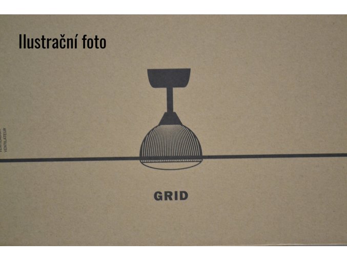 FARO 33341 GRID, třešeň, bílý stropní ventilátor  dálkové ovládání