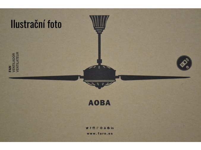 FARO 33349 AOBA, tmavě hnědý, stropní ventilátor