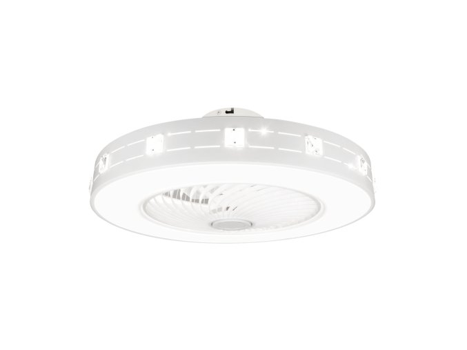 Stropní ventilátor se světlem Noaton 11060W Nebula - rozsvícený