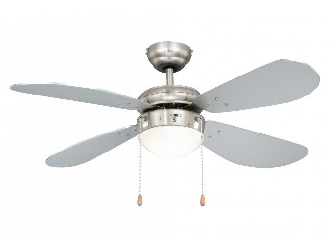 Stropní ventilátor se světlem AireRyder FN43332 Classic stříbrný/saténový nikl