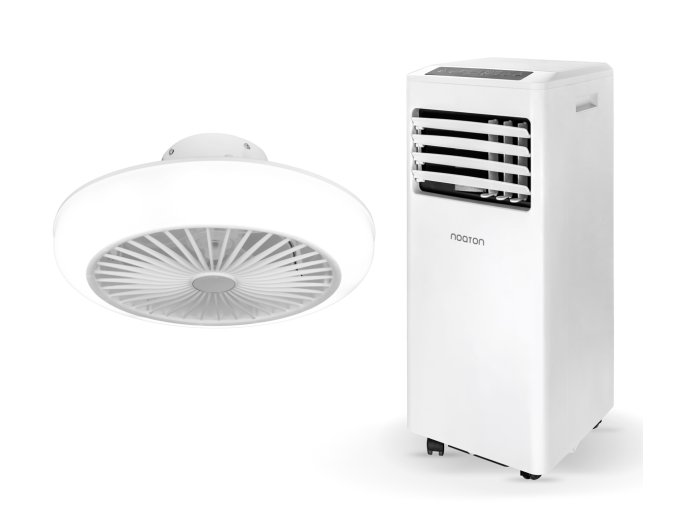 Zvýhodněná sada mobilní klimatizace a stropního ventilátoru (Noaton AC 5108 + Noaton 11045W Polaris)