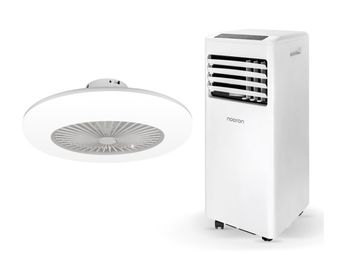 Zvýhodněná sada mobilní klimatizace a stropního ventilátoru (Noaton AC 5108 + Noaton 11055W Callisto)