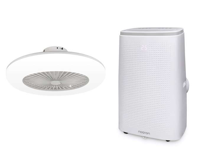 Zvýhodněná sada mobilní klimatizace a stropního ventilátoru (Noaton AC 5112 + 11055W Callisto)