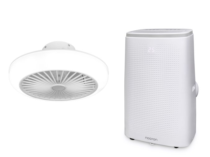 Zvýhodněná sada mobilní klimatizace a stropního ventilátoru (Noaton AC 5112 + 11045W Polaris)