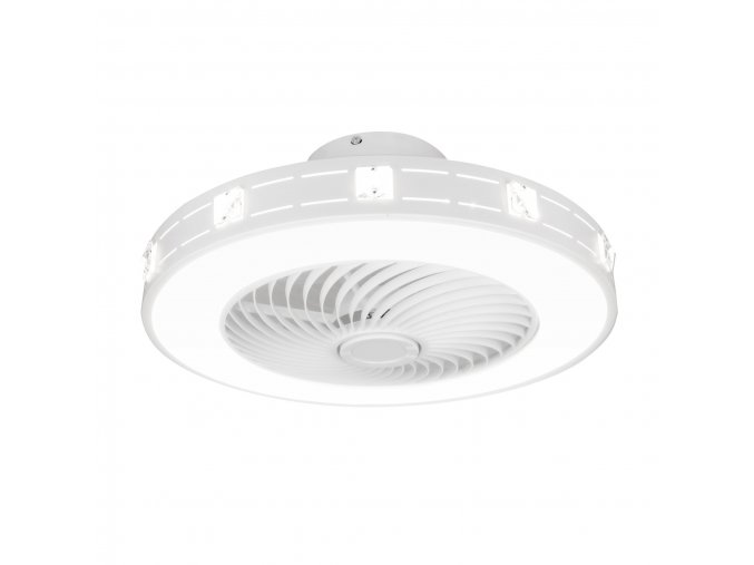 Stropní ventilátor se světlem Noaton 11050W Nebula - rozsvícený