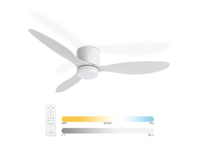 Noaton 11132WW Fornax, bílá, stropní ventilátor se světlem - hlavní