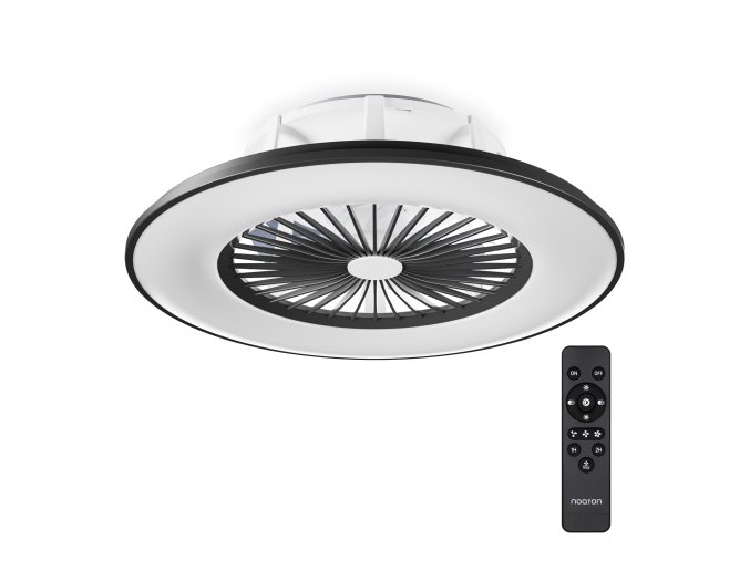 Noaton 11056BR Vega stropní ventilátor se světlem černý s ovládáním