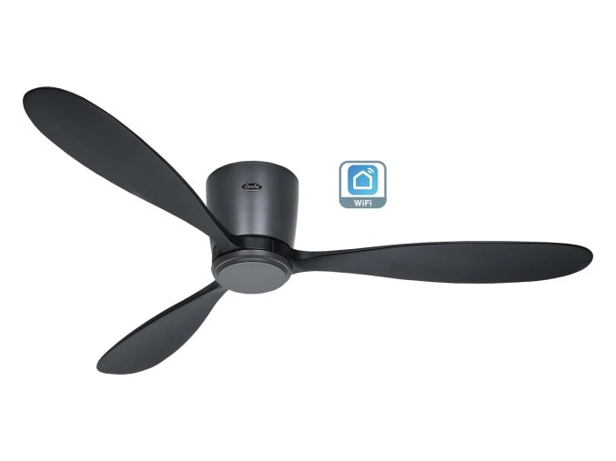 CasaFan 313296W Eco Plano Wood WiFi, černá, stropní ventilátor - 3 lopatky