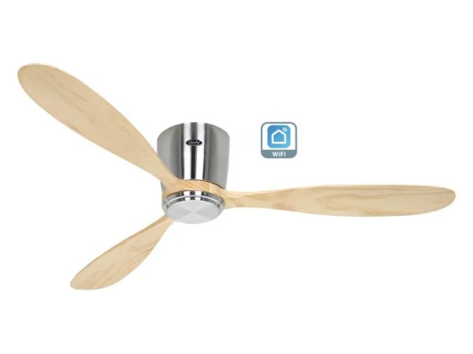 CasaFan 313287W Eco Plano Wood WiFi, přírodní dřevo, stropní ventilátor - 3 lopatky