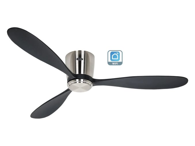 CasaFan 313290W Eco Plano Wood WiFi, černá, stropní ventilátor - 3 lopatky