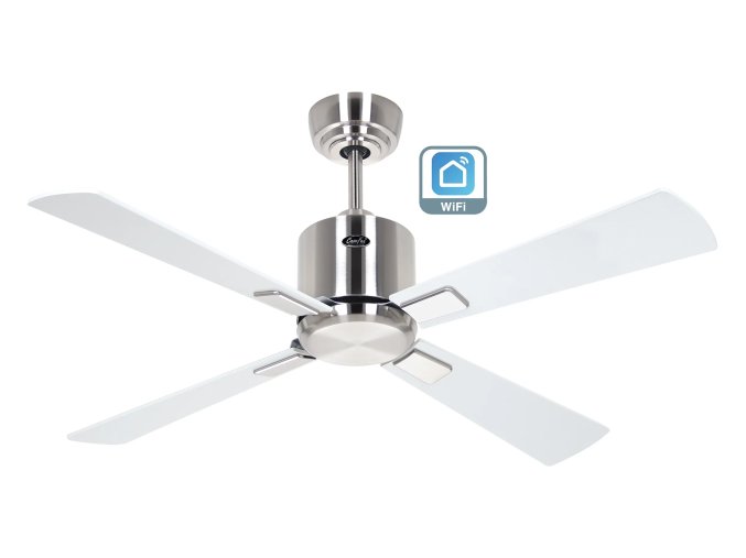 CasaFan 942131W Eco Neo III WiFi, světle šedá a bílá, stropní ventilátor - 4 lopatky
