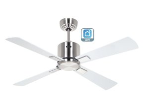 CasaFan 942131W Eco Neo III WiFi, světle šedá a bílá, stropní ventilátor - 4 lopatky