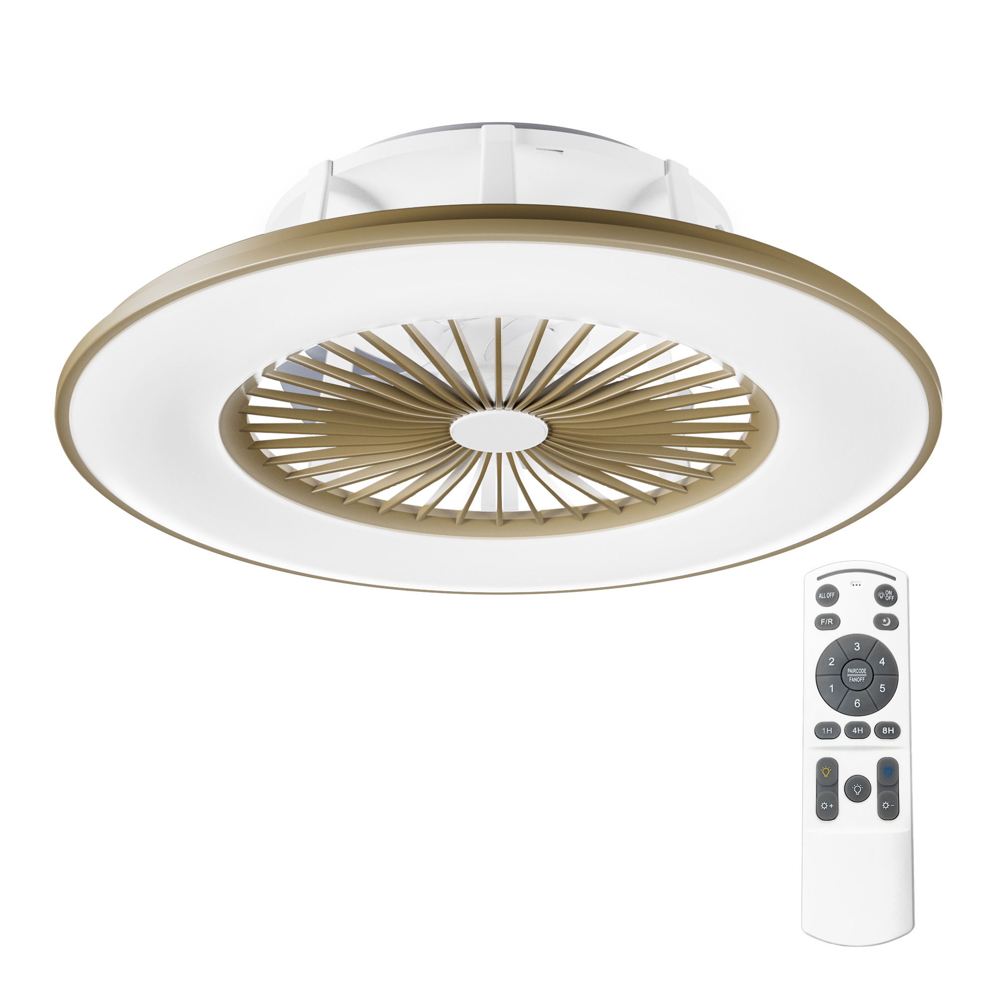 Noaton 11056CR Vega, kávová, stropní ventilátor se světlem