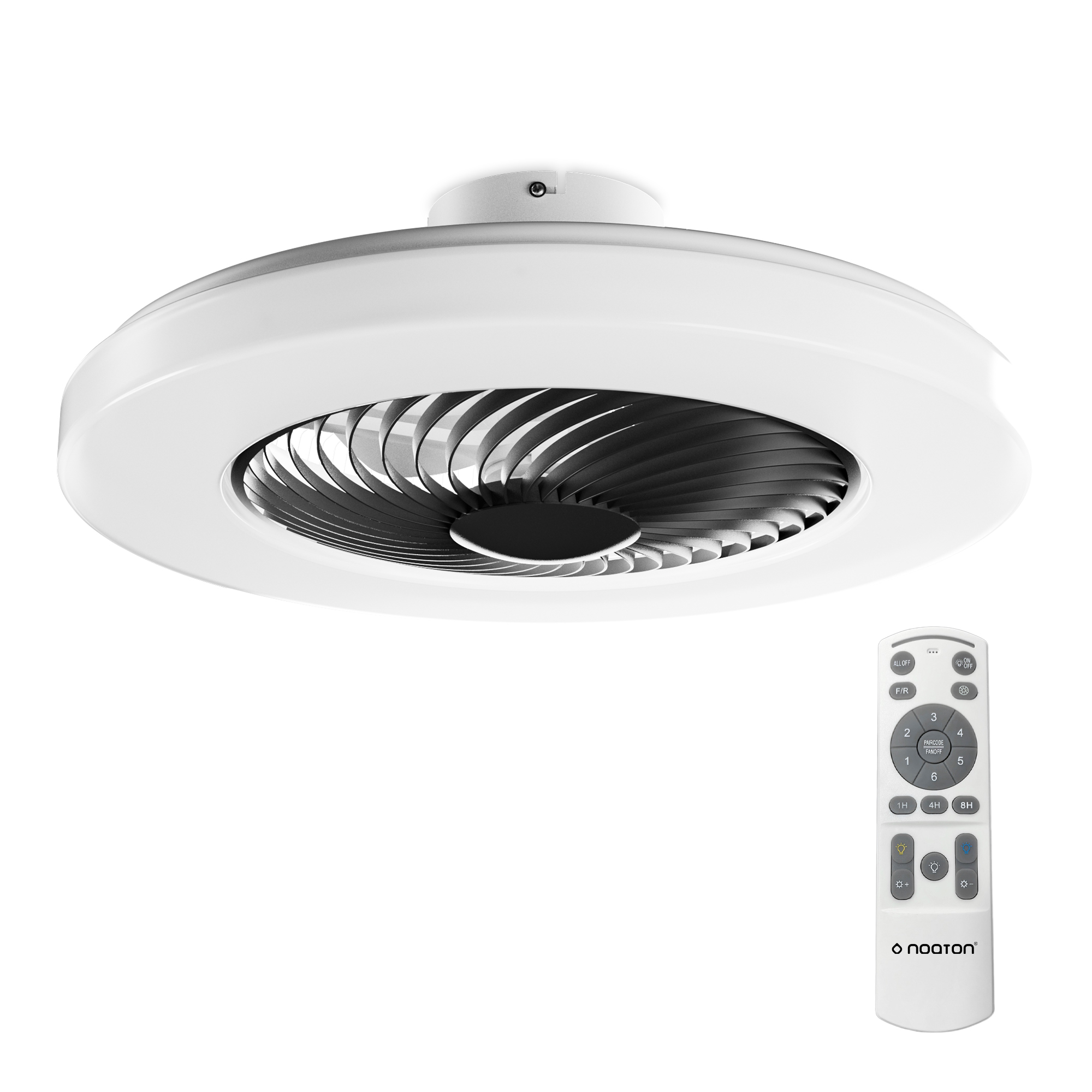 Noaton 12058B Triton, černá, stropní ventilátor se světlem
