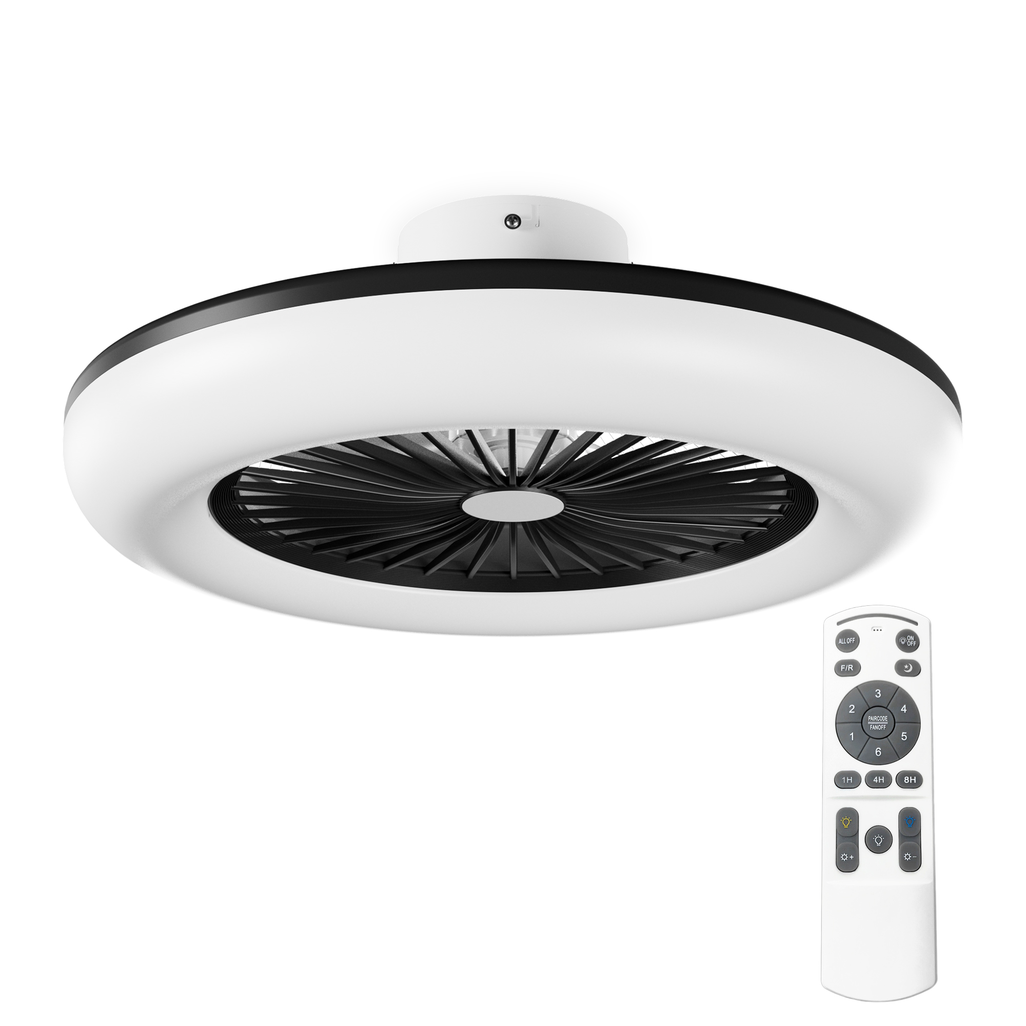 Noaton 11055B Callisto, černá, stropní ventilátor se světlem (Zánovní)