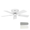 Stropní ventilátor bez světla Cafan Flat bílý/šedý oboustranné lopatky