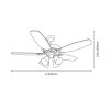 Stropní ventilátor Sulion Buik 072130 - schéma