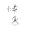 Stropní ventilátor se světlem FARO 33309 MEDAS buk/matný nikl
