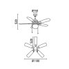 Stropní ventilátor se světlem FARO 33156 AGADIR bílý