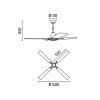 Stropní ventilátor Faro 33111 Malvinas schéma