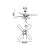 Stropní ventilátor s osvětlením FARO 33184 MADRAS mahagon nebo tmavý ořech/tmavě hnědá